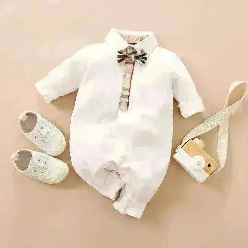 Gentleman's Baby Clothes, Long-sleeved Baby Clothes, Gentleman's Romper - EX-STOCK CANADA