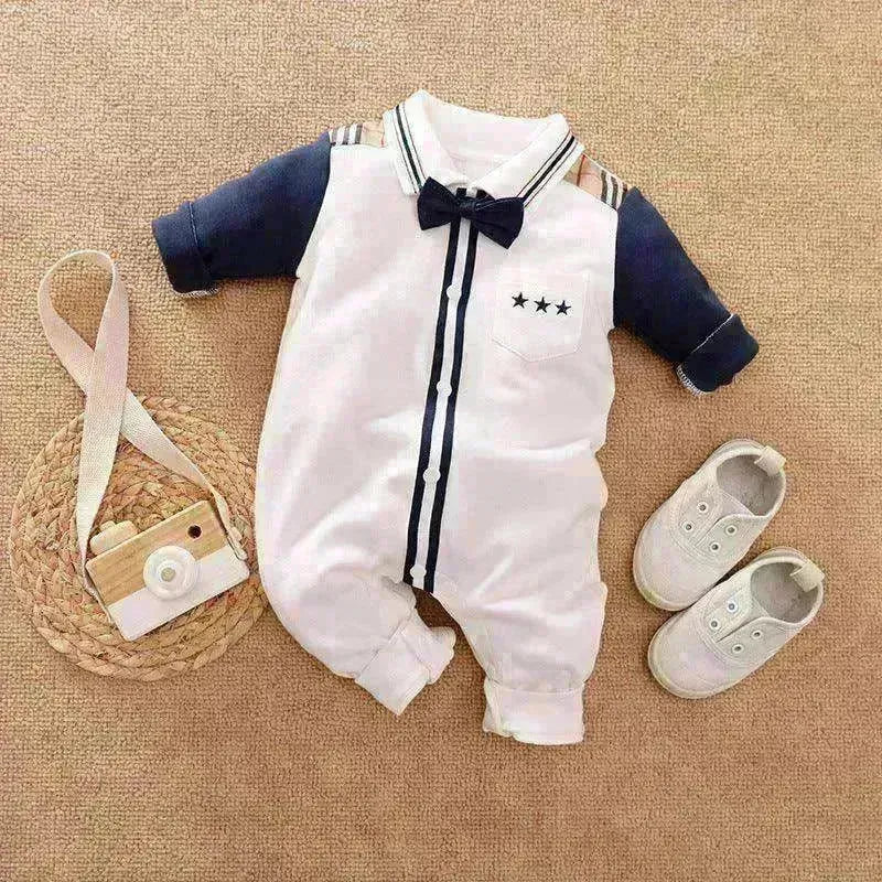 Gentleman's Baby Clothes, Long-sleeved Baby Clothes, Gentleman's Romper - EX-STOCK CANADA
