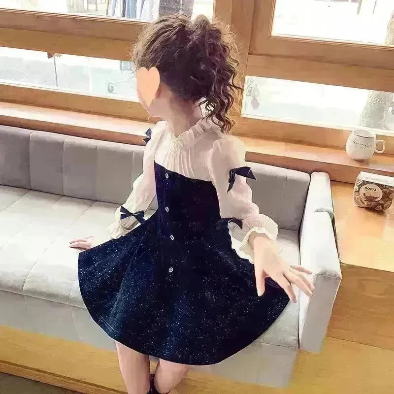 Girls' Dress French Velvet Princess Skirt - EX-STOCK CANADA