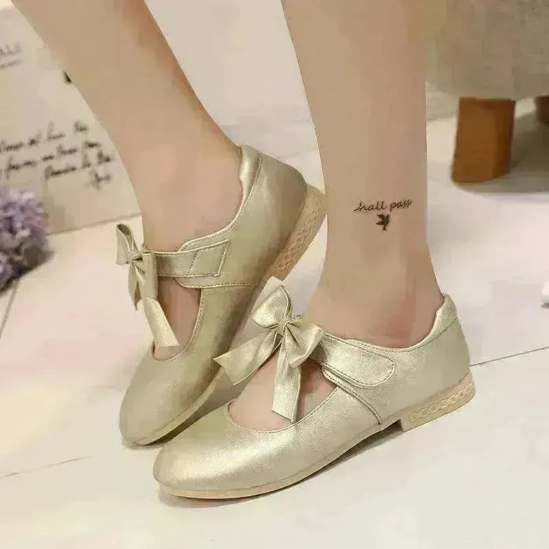 Girls Shoes White Leather Shoes Bowknot Girls Children Princess Shoes - EX-STOCK CANADA