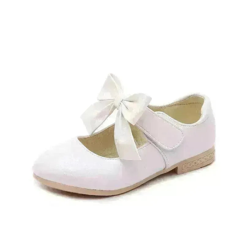 Girls Shoes White Leather Shoes Bowknot Girls Children Princess Shoes - EX-STOCK CANADA