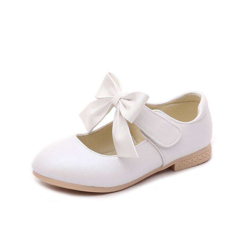 Girls Shoes White Leather Shoes Bowknot Girls Children Princess Shoes - EX-STOCK CANADA