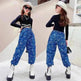 Girls' Suit Western Style Big Kids Autumn Loose Jeans Big Kids Long-sleeved Bottoming Shirt - EX-STOCK CANADA