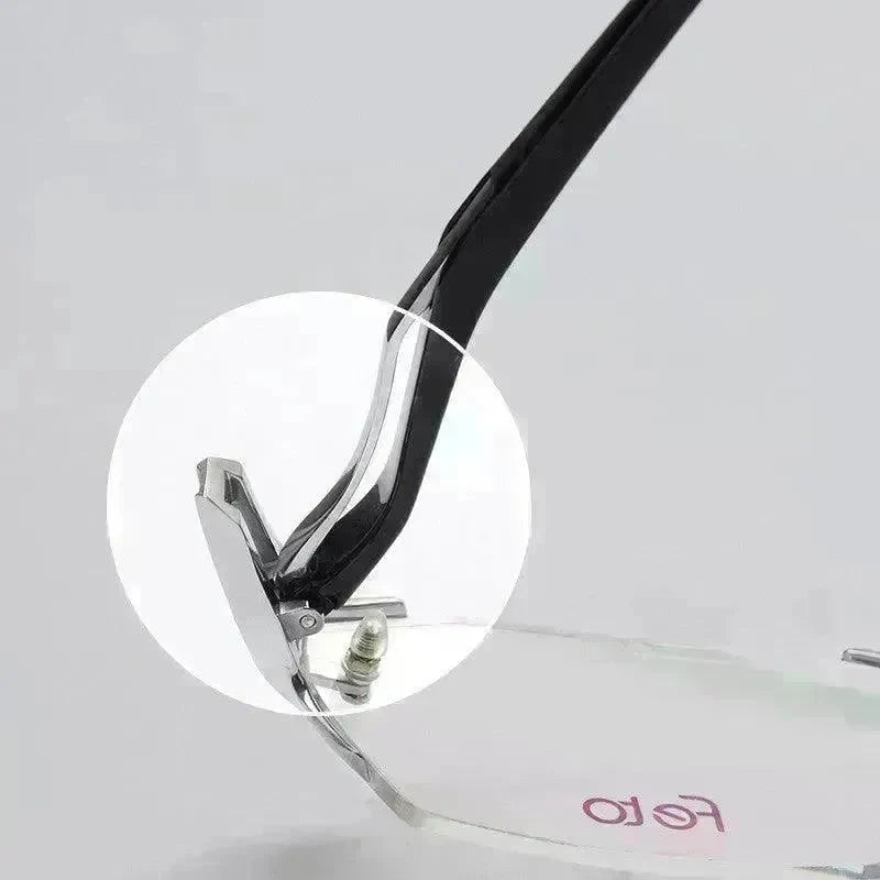 Glasses Frame Rimless Pure Titanium Glasses Frame Women - EX-STOCK CANADA