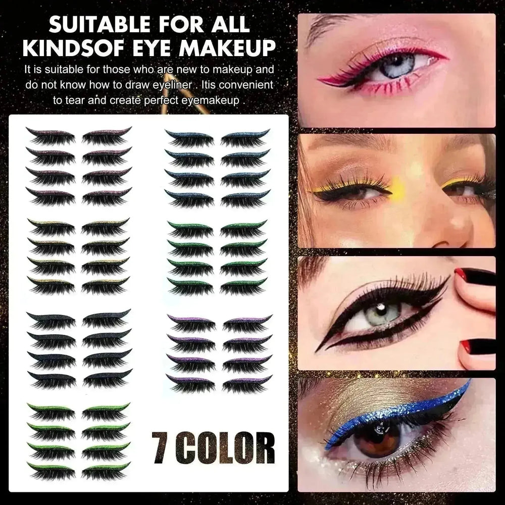 Glittering Eyeliner Sticker False lashes set - EX-STOCK CANADA