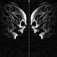 BOL Men's Head Butt Skulls Zipper Hoodie 