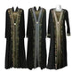 Gold Embroidered Abaya Dress for Turkey Middle East Arab Dubai Women - EX-STOCK CANADA