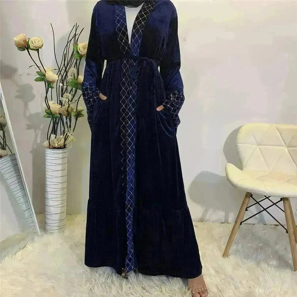 Golden Velvet Gilded Arab Cardigan Robe - EX-STOCK CANADA