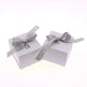 Gray White Ribbon Bowknot Jewelry Box - EX-STOCK CANADA