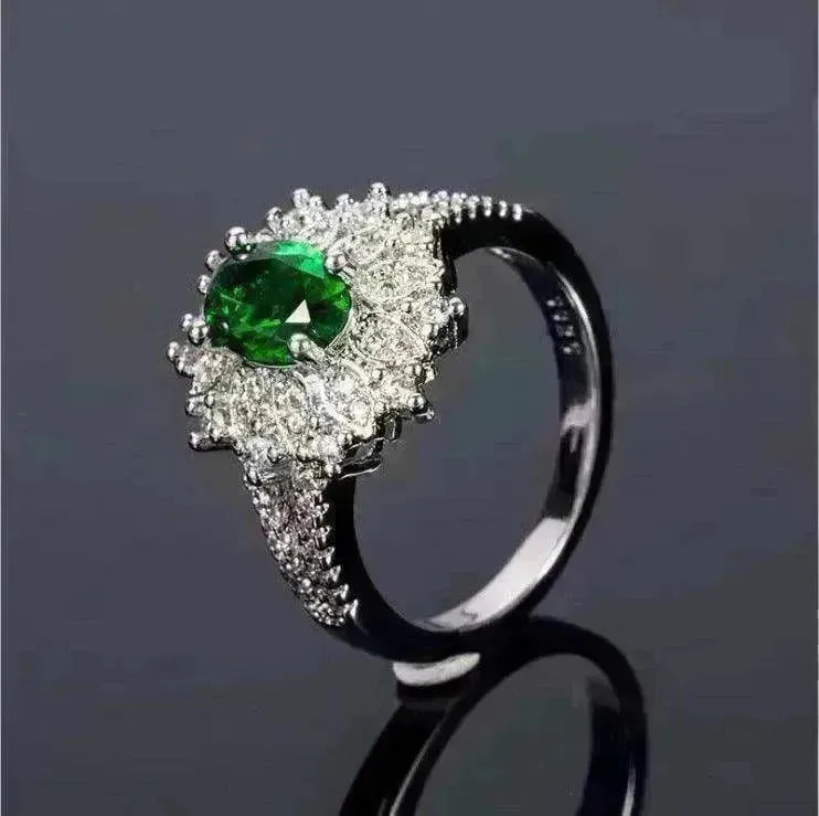 Green Zircon Ornament Ring Jewelry - EX-STOCK CANADA