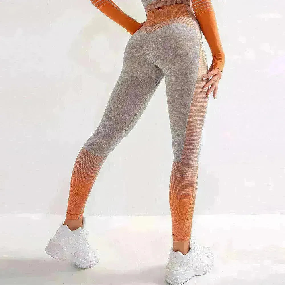 Gym High Waist Leggings Women Knitted Workout Running Yoga Pants - EX-STOCK CANADA