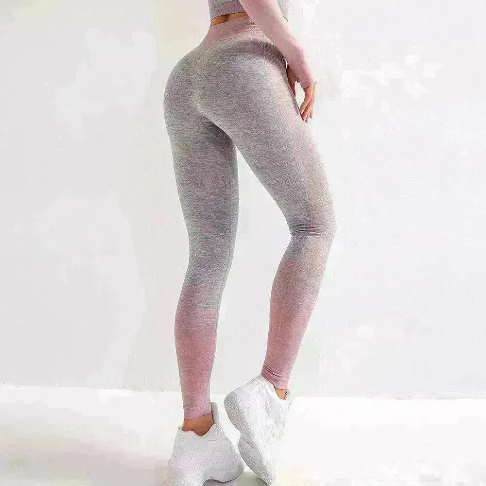 Gym High Waist Leggings Women Knitted Workout Running Yoga Pants - EX-STOCK CANADA