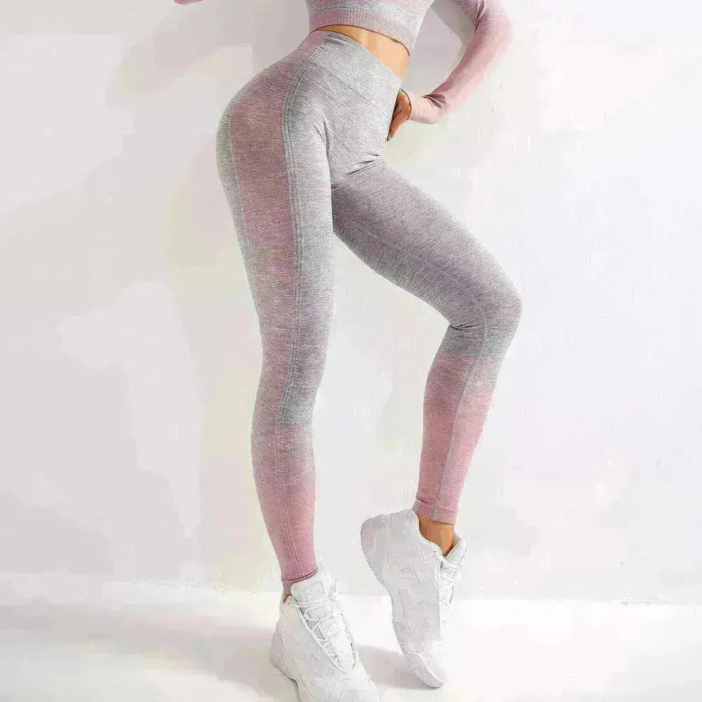 Gym High Waist Leggings Women Knitted Workout Running Yoga Pants - EX-STOCK CANADA