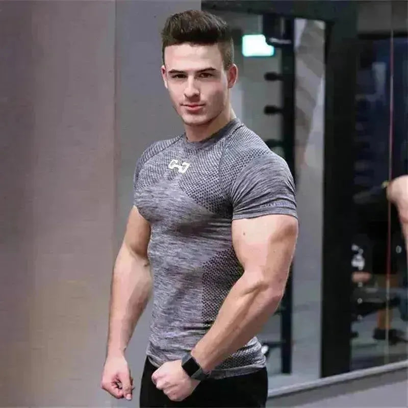 Gym Short Sleeve T Quick Dry Gym Clothes For Running - EX-STOCK CANADA