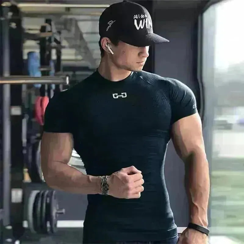 Gym Short Sleeve T Quick Dry Gym Clothes For Running - EX-STOCK CANADA