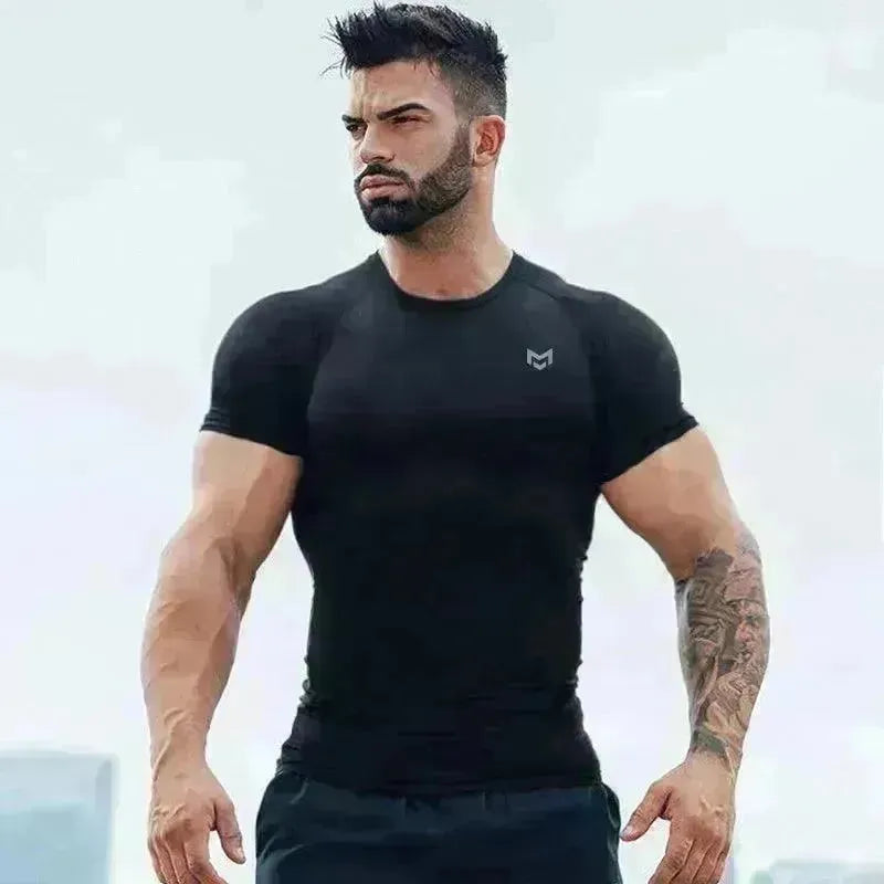 Gym Short Sleeve T Quick Dry Gym Clothes For Running - EX-STOCK CANADA