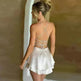Halter Satin Summer Sexy Backless Straps Temperament Elegant Celebrity Style Short Dress - EX-STOCK CANADA