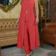 Halter Sleeveless Backless Loose Top High-waisted Trousers Suit Women - EX-STOCK CANADA