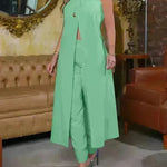 Halter Sleeveless Backless Loose Top High-waisted Trousers Suit Women - EX-STOCK CANADA