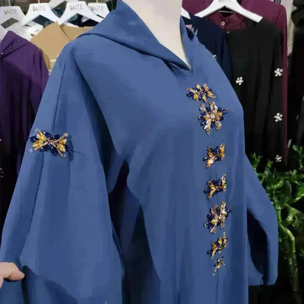 Handmade Diamond Hooded Robe Arab Dress - EX-STOCK CANADA