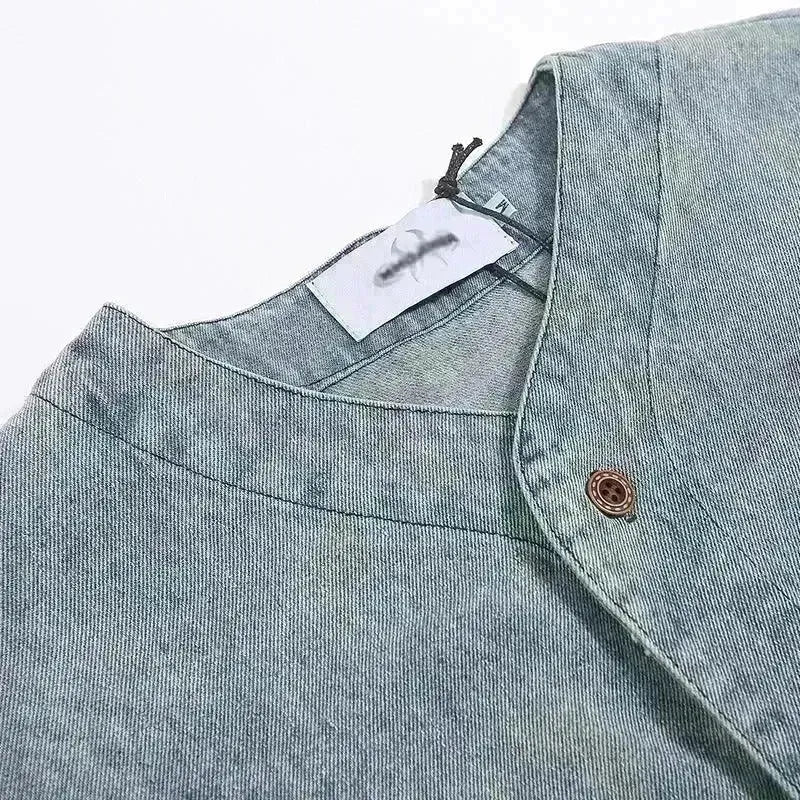 Hanging Dye Gradient Denim Vest Men - EX-STOCK CANADA