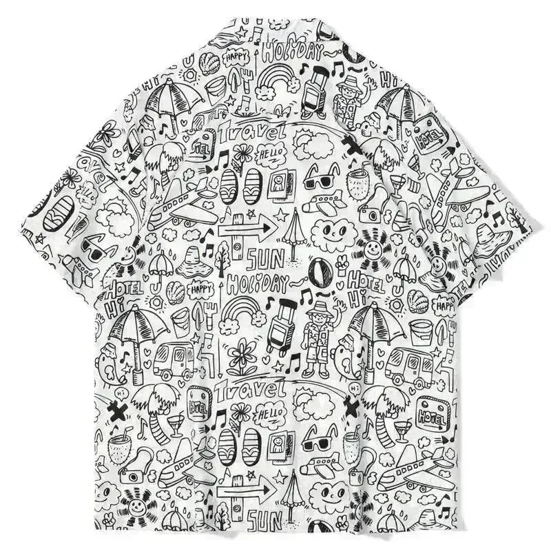 Hawaiian Printed Shirt Short Sleeve - EX-STOCK CANADA
