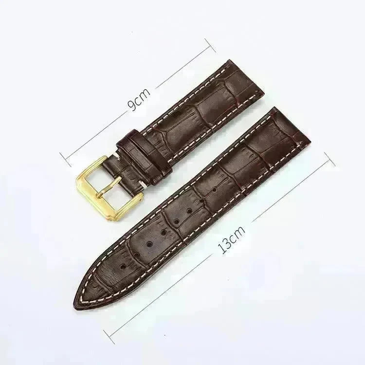 Head Layer Leather Bamboo Knot Pattern Watch Strap Accessories - EX-STOCK CANADA