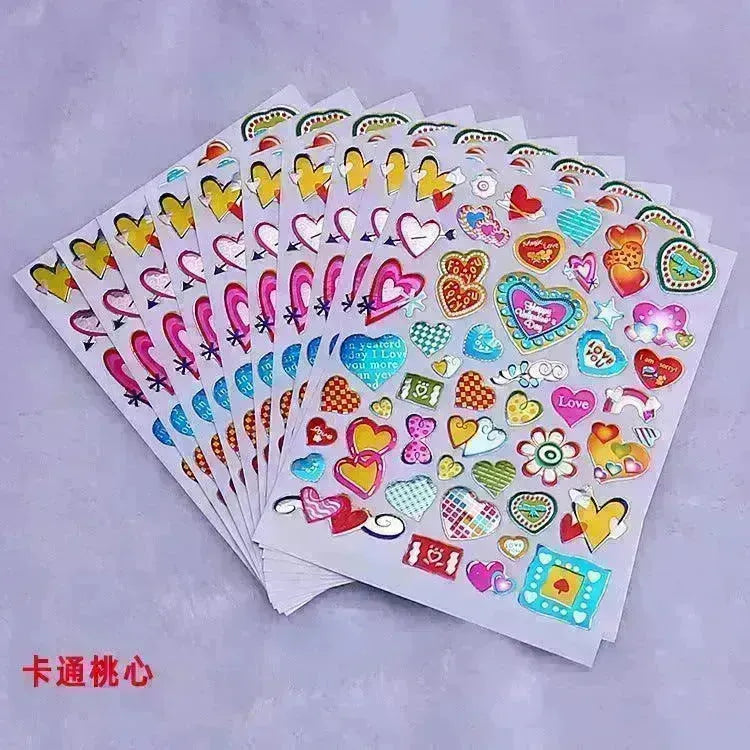 Heart Reward Stickers Gilding Waterproof Laser Plastic - EX-STOCK CANADA
