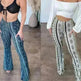 High Elastic Tight Pants Slim Sexy Print Trousers Womens Clothing - EX-STOCK CANADA