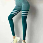 High Waist Stripe Fitness Leggings for Gym & Yoga - EX-STOCK CANADA
