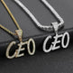 Hip Hop Straw Body Alphanumeric Patchwork DIY Pendant Micro Zirconia Necklace - EX-STOCK CANADA