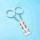 His Queen Her King Stainless Steel Couple Keychains Love Heart Her One His Only Rectangle Key Chain - EX-STOCK CANADA