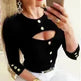 Hollow Out Button Top Women - EX-STOCK CANADA