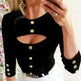 Hollow Out Button Top Women - EX-STOCK CANADA