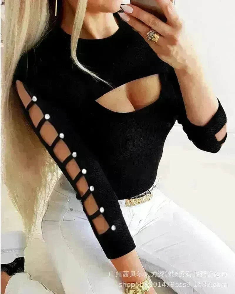 Hollow Out Button Top Women - EX-STOCK CANADA