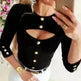 Hollow Out Button Top Women - EX-STOCK CANADA