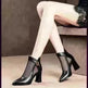 Hollow Thick Heel High Heel Large Size Shoes - EX-STOCK CANADA