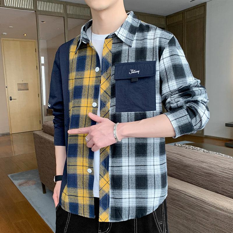 Hong Kong Style Workwear Shirt Men's Long Sleeve Casual - EX-STOCK CANADA