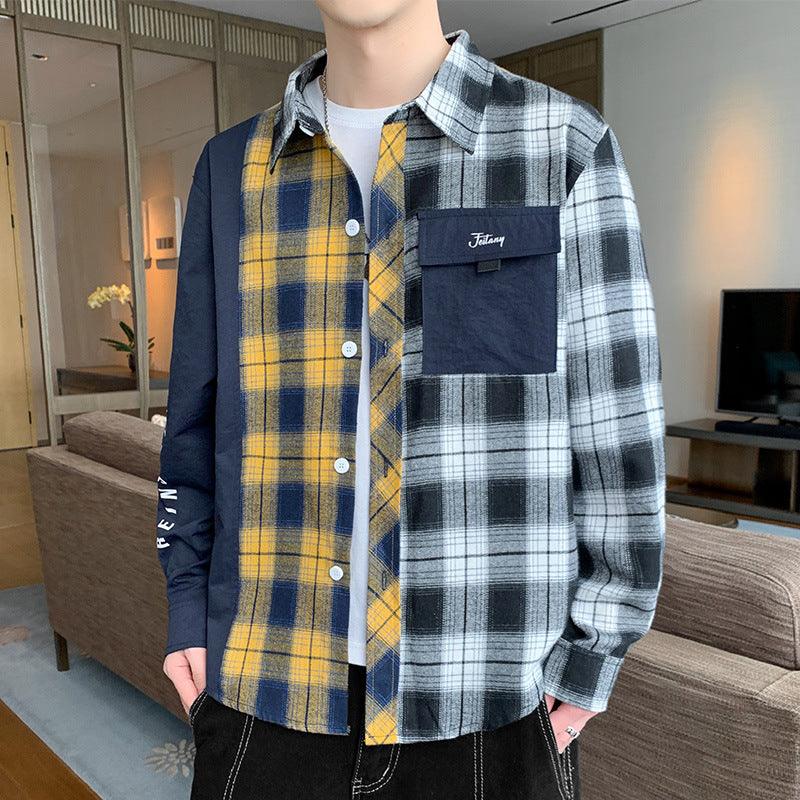 Hong Kong Style Workwear Shirt Men's Long Sleeve Casual - EX-STOCK CANADA