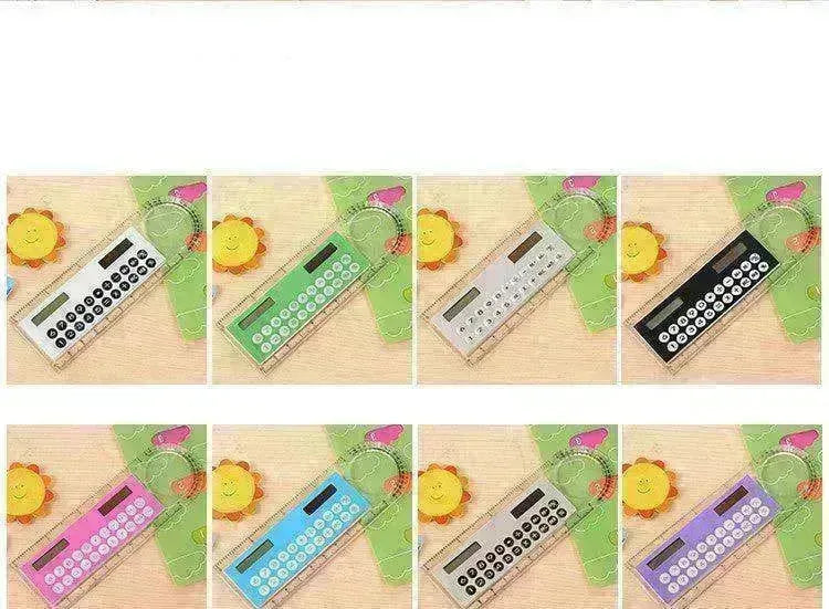 Hot Selling Solar Mini Calculator Magnifier Multifunction Ultra-thin Ruler Office Supplies - EX-STOCK CANADA