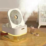 Humidifier Spray Fan Portable Fan Air Cooler Air Humidifier USB Fan Desktop Fan With Night Light For Summer Home Appliance - EX-STOCK CANADA