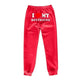 I Love MY BOYFRIEND Printed Trousers Casual Sweatpants Men And Women Sports Pants - EX-STOCK CANADA