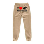 I Love MY BOYFRIEND Printed Trousers Casual Sweatpants Men And Women Sports Pants - EX-STOCK CANADA