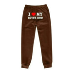 I Love MY BOYFRIEND Printed Trousers Casual Sweatpants Men And Women Sports Pants - EX-STOCK CANADA