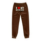 I Love MY BOYFRIEND Printed Trousers Casual Sweatpants Men And Women Sports Pants - EX-STOCK CANADA