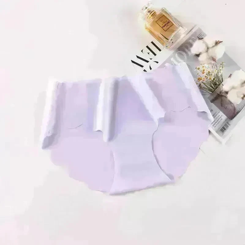 Ice Silk Traceless Girl Underwear Solid Color Pant - EX-STOCK CANADA