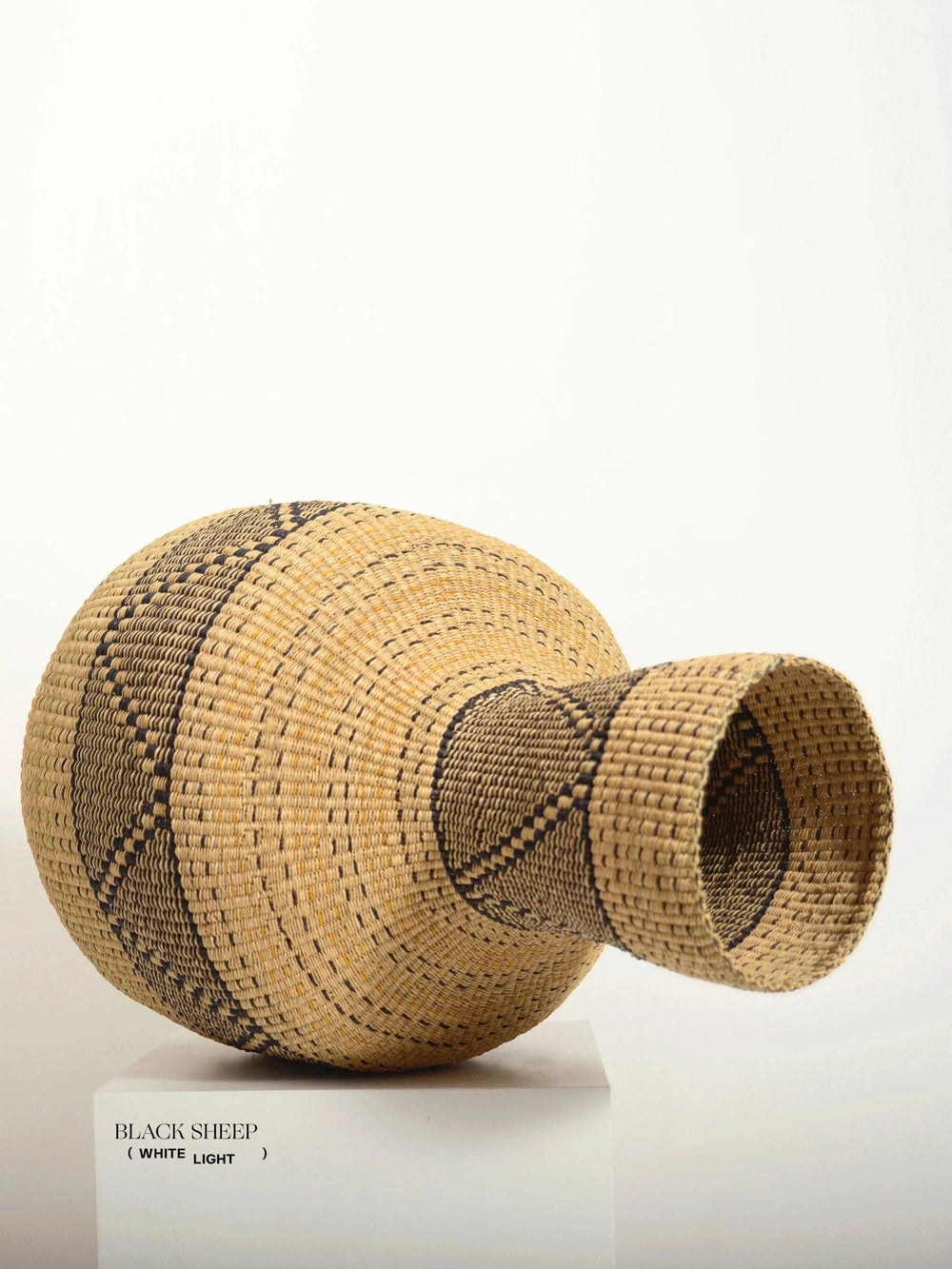 Large Ghana Bolga 'Linka' Basket  NATURAL + BLACK EX-STOCK Canada 