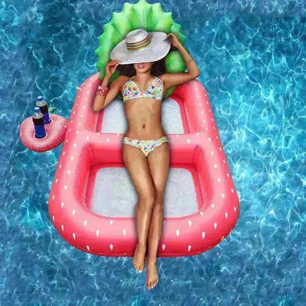 Inflatable Swimming Pool Pineapple Floating Row Air Cushion Bed Summer Water Floating Hammock Air Mattress Water Sports Toys - EX-STOCK CANADA