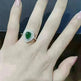 Ins Trendy Heart-shaped Emerald Water Drop Ring Full Diamond - EX-STOCK CANADA