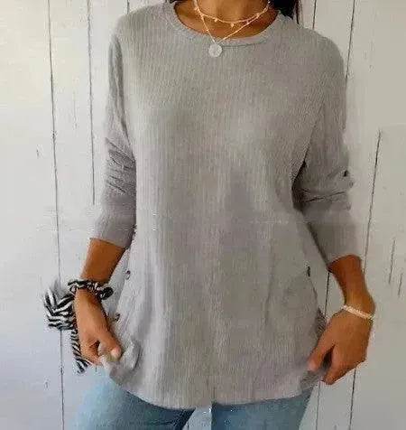 Casual Summer Irregular Sunken Top Button tunic top Women | EX-STOCK